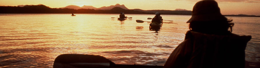 Kayakers Sunset